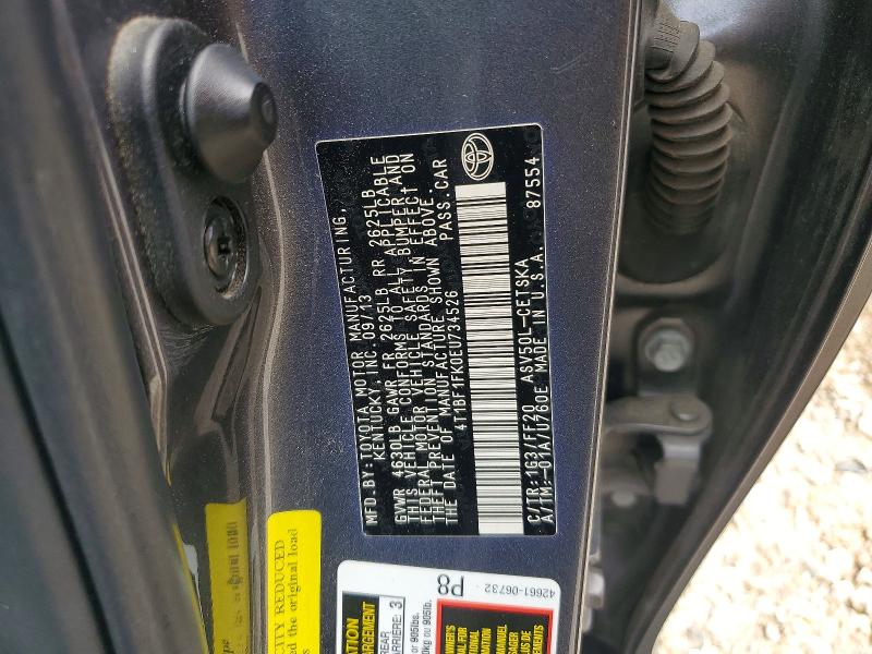 Продаж на аукціоні авто 2014 Toyota Camry, vin: 4T1BF1FK0EU734526, номер лоту: 52272746