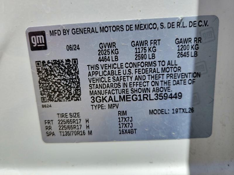 Продаж на аукціоні авто 2024 Gmc Terrain, vin: 3GKALMEG1RL359449, номер лоту: 52896306