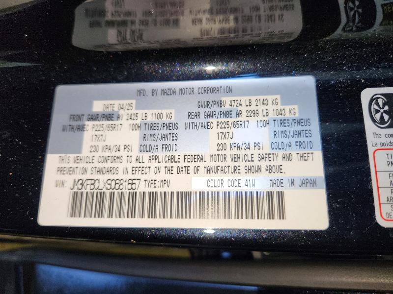 Aukcja sprzedaży 2025 Mazda Cx-5, vin: JM3KFBCLXS0681657, numer aukcji: 54080116
