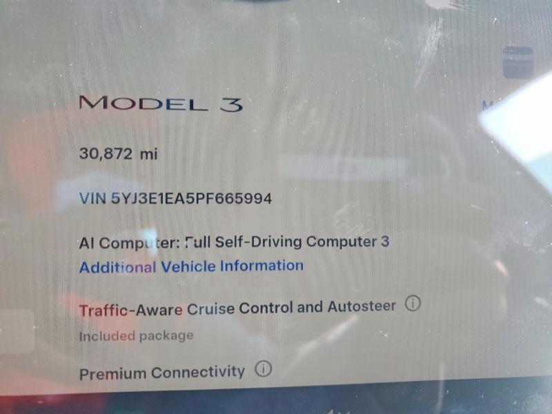 Продаж на аукціоні авто 2023 Tesla Model 3, vin: 5YJ3E1EA5PF665994, номер лоту: 54263696