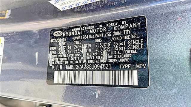 55464296 :رقم المزاد ، KM8J3CA28GU094821 vin ، 2016 Hyundai Tucson مزاد بيع