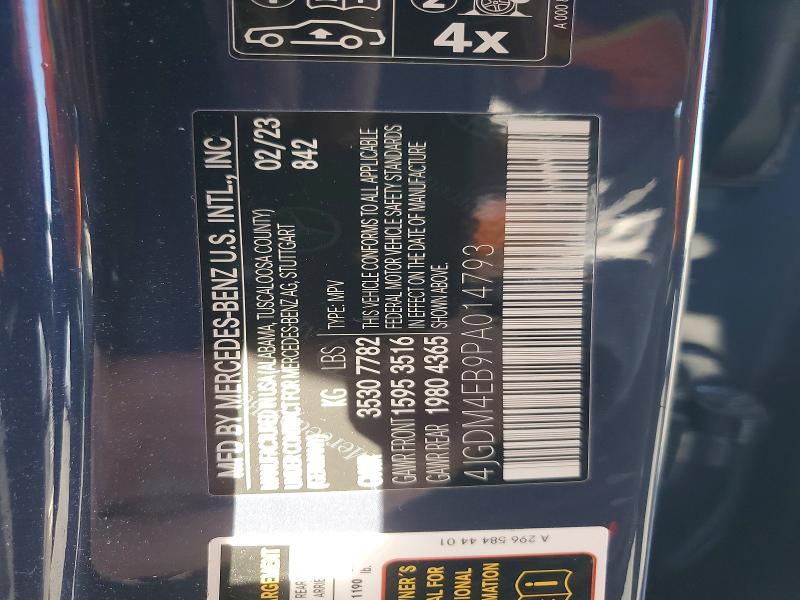 Aukcja sprzedaży 2023 Mercedes-benz Eqs Suv, vin: 4JGDM4EB9PA014793, numer aukcji: 53282986
