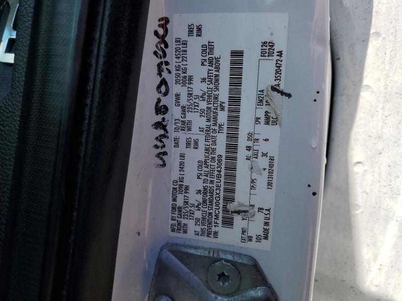54268886 :رقم المزاد ، 1FMCU0GX3EUB43069 vin ، 2014 Ford Escape مزاد بيع