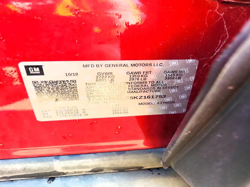 2019 Gmc Acadia მანქანა იყიდება აუქციონზე, vin: 1GKKNMLS5KZ161753, აუქციონის ნომერი: 55173036