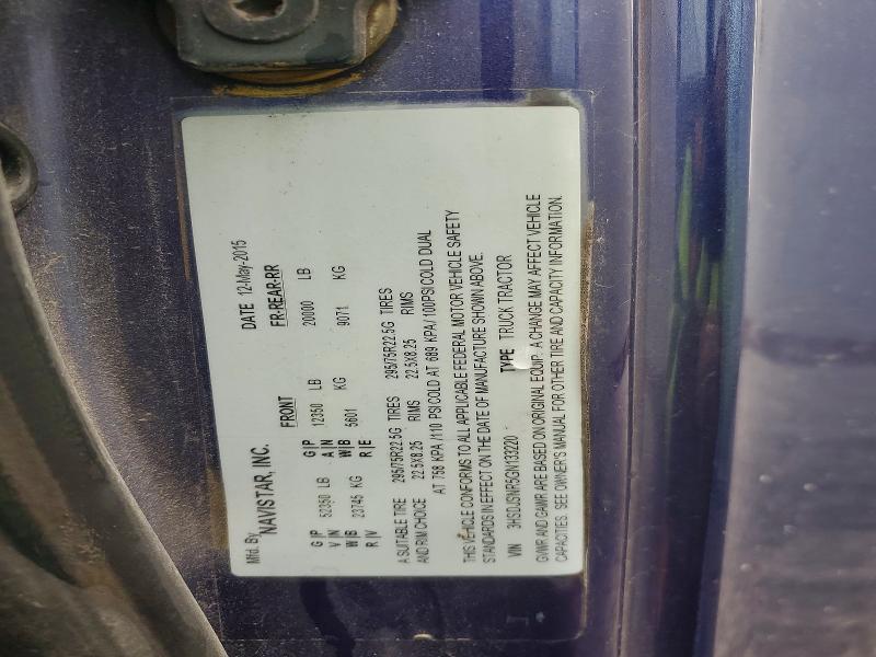 Продажа на аукционе авто 2016 International Prostar, vin: 3HSDJSNR5GN133220, номер лота: 54105626