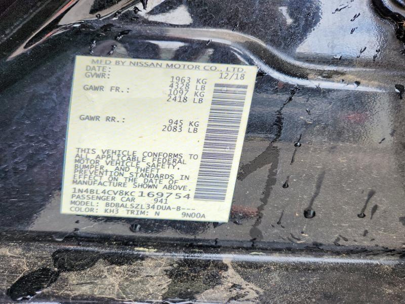 Продаж на аукціоні авто 2019 Nissan Altima, vin: 1N4BL4CV8KC169754, номер лоту: 55018586