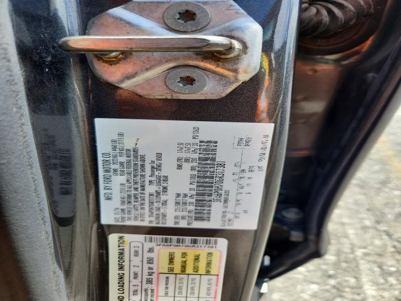 Aukcja sprzedaży 2016 Ford Fusion, vin: 3FA6P0H70GR317381, numer aukcji: 54627476