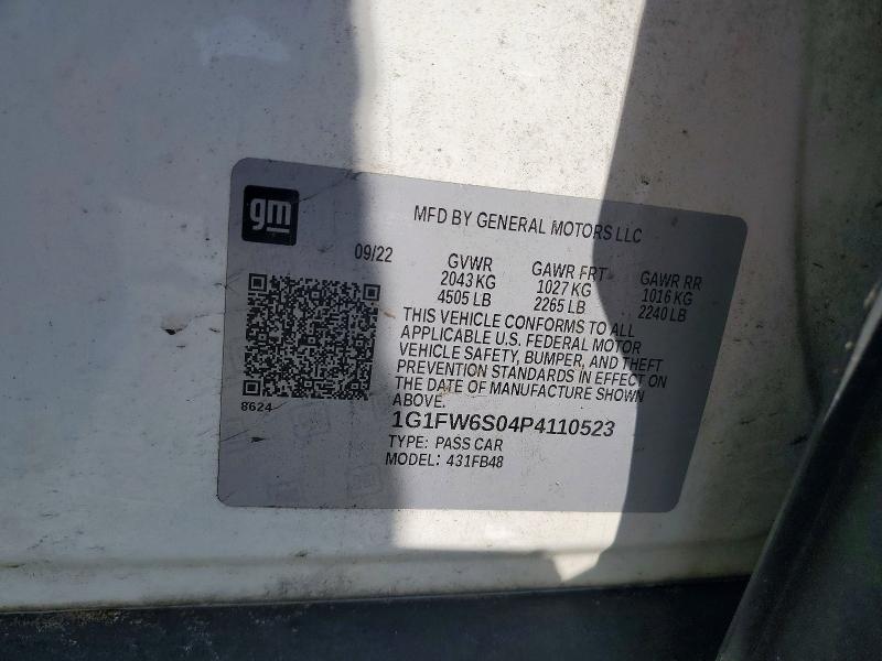 Aukcja sprzedaży 2023 Chevrolet Bolt Ev, vin: 1G1FW6S04P4110523, numer aukcji: 54319836