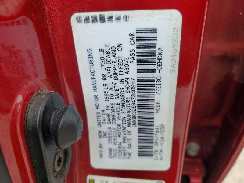 Продаж на аукціоні авто 2004 Toyota Corolla, vin: 1NXBR32E34Z340987, номер лоту: 54697206