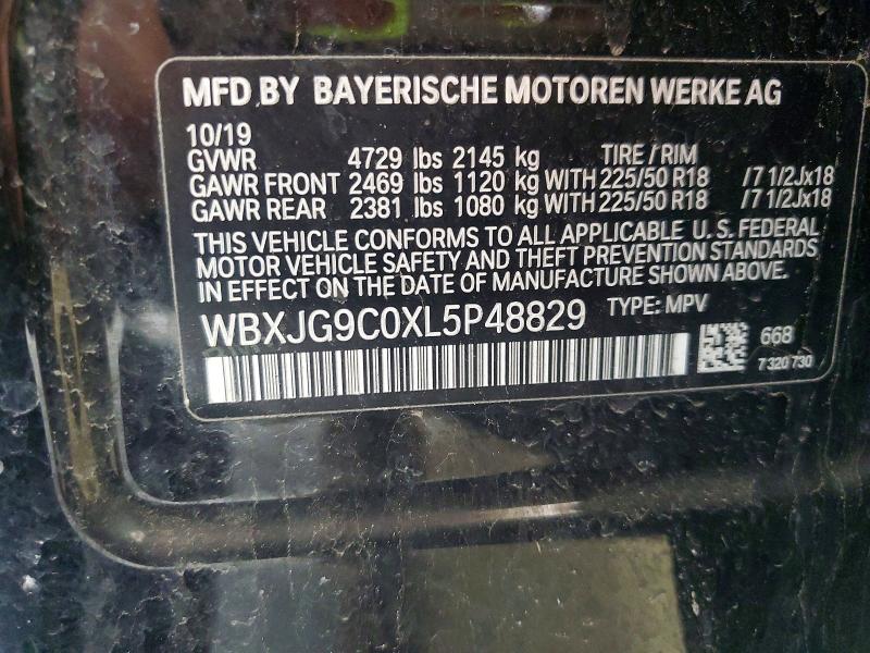Продажа на аукционе авто 2020 Bmw X1, vin: WBXJG9C0XL5P48829, номер лота: 53552136