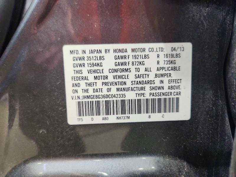 Продажа на аукционе авто 2013 Honda Fit, vin: JHMGE8G36DC042335, номер лота: 58243606