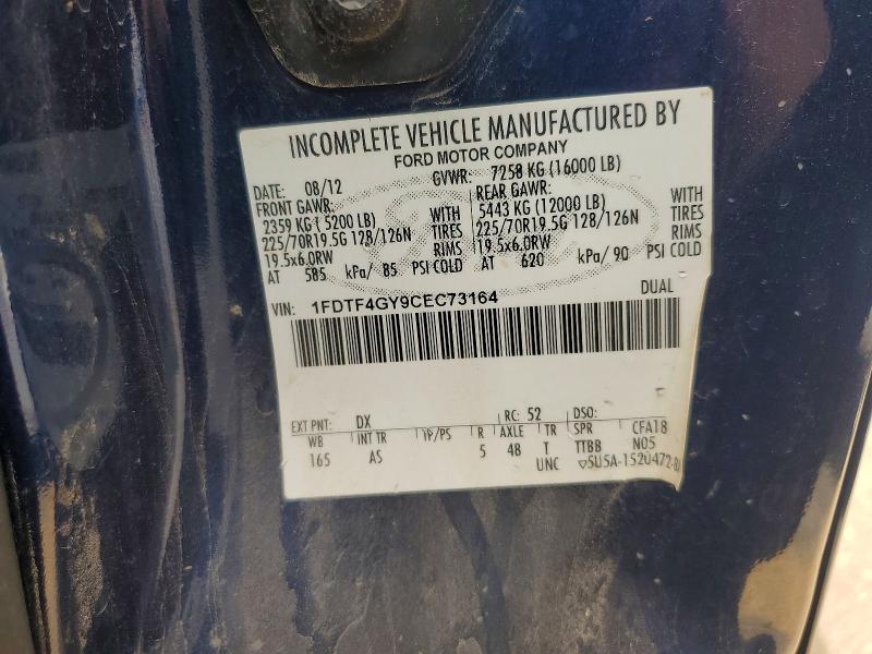 2012 Ford F450 მანქანა იყიდება აუქციონზე, vin: 1FDTF4GY9CEC73164, აუქციონის ნომერი: 54555666