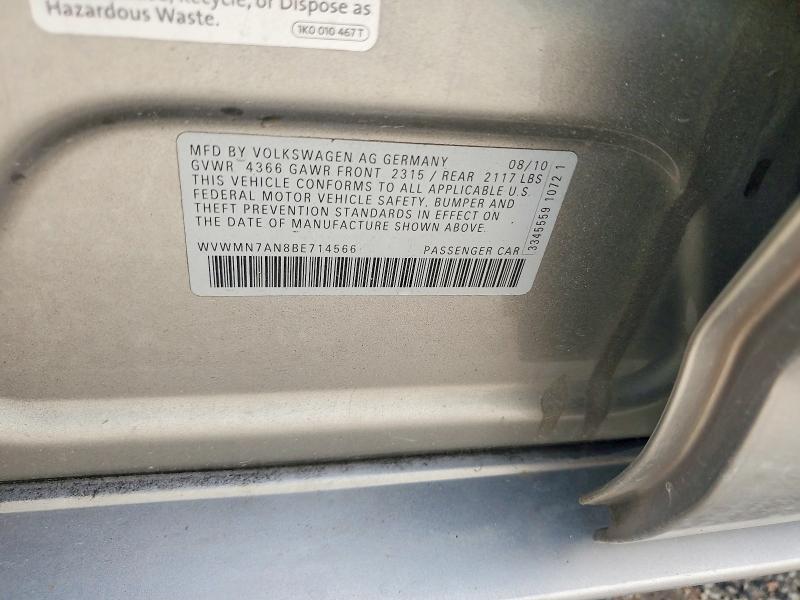 53336026 :رقم المزاد ، WVWMN7AN8BE714566 vin ، 2011 Volkswagen Cc مزاد بيع