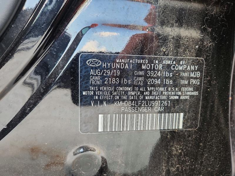 2020 Hyundai Elantra მანქანა იყიდება აუქციონზე, vin: KMHD84LF2LU991261, აუქციონის ნომერი: 54165286
