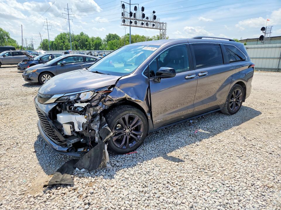 53617586 :رقم المزاد ، 5TDDRKEC6MS051902 vin ، 2021 Toyota Sienna مزاد بيع