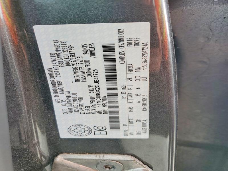 Продаж на аукціоні авто 2016 Ford Escape, vin: 1FMCU9GX2GUB41725, номер лоту: 52549566