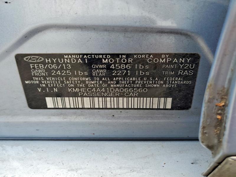 Aukcja sprzedaży 2013 Hyundai Sonata, vin: KMHEC4A41DA066560, numer aukcji: 54672956