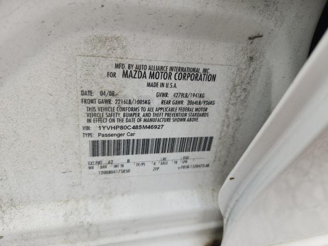 Aukcja sprzedaży 2008 Mazda 6, vin: 1YVHP80C485M46927, numer aukcji: 54264516