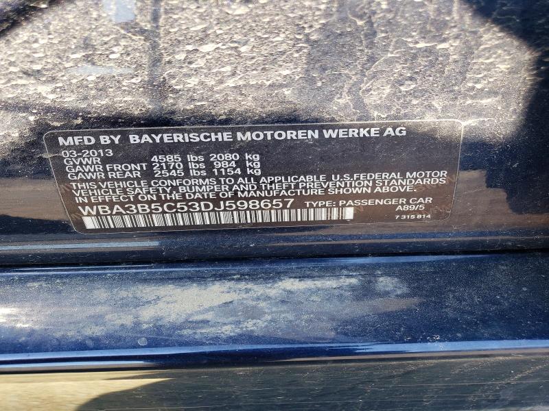 Aukcja sprzedaży 2013 Bmw 328, vin: WBA3B5C53DJ598657, numer aukcji: 53802416
