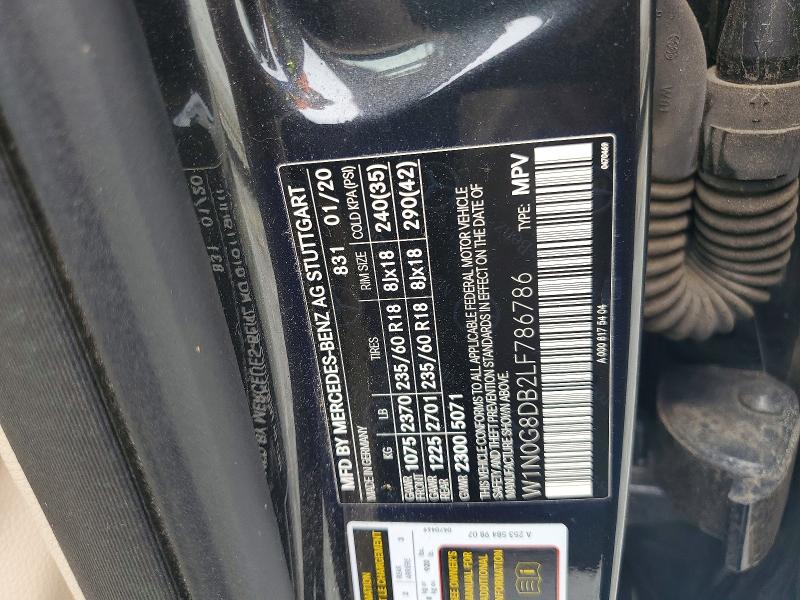 52887556 :رقم المزاد ، W1N0G8DB2LF786786 vin ، 2020 Mercedes-benz Glc مزاد بيع