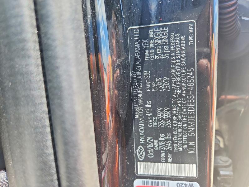 Продажа на аукционе авто 2025 Hyundai Tucson, vin: 5NMJE3DE8SH485245, номер лота: 52864716