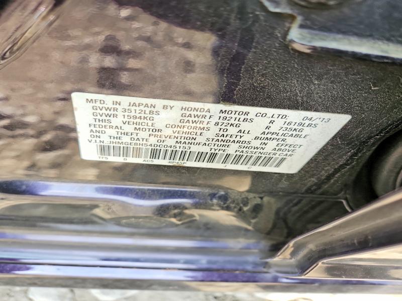 53129236 :رقم المزاد ، JHMGE8H54DC045153 vin ، 2013 Honda Fit مزاد بيع