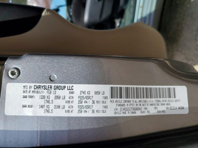 Продаж на аукціоні авто 2013 Dodge Grand Caravan, vin: 2C4RDGDG7DR688943, номер лоту: 54618126