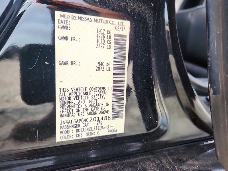 55129736 :رقم المزاد ، 1N4AL3AP6HC201488 vin ، 2017 Nissan Altima مزاد بيع