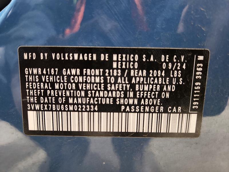 Продажа на аукционе авто 2025 Volkswagen Jetta, vin: 3VWEX7BU6SM022334, номер лота: 52842896