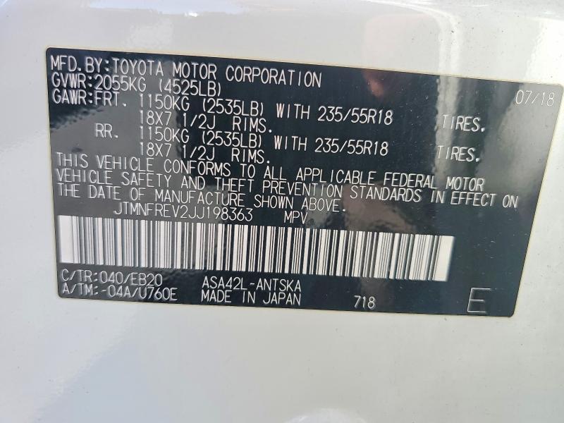 Продажа на аукционе авто 2018 Toyota Rav4, vin: JTMNFREV2JJ198363, номер лота: 53630466
