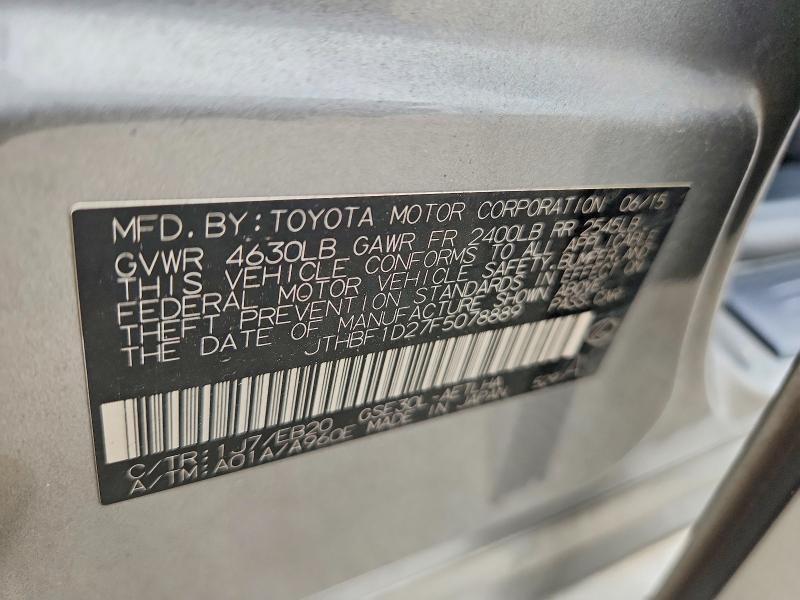 Продаж на аукціоні авто 2015 Lexus Is, vin: JTHBF1D27F5078889, номер лоту: 54663316