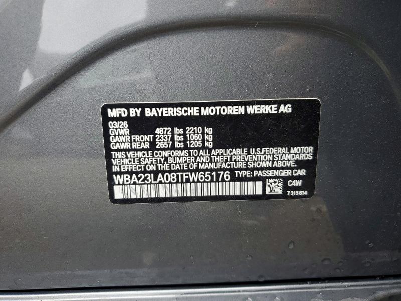 Aukcja sprzedaży 2026 Bmw 330xi, vin: WBA23LA08TFW65176, numer aukcji: 55065426
