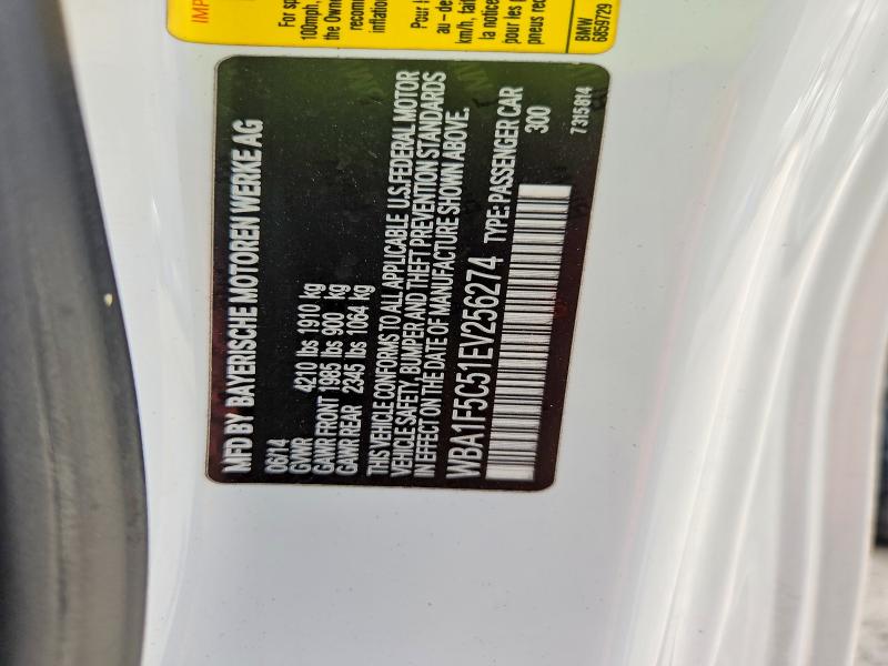 Продажа на аукционе авто 2014 Bmw 228, vin: WBA1F5C51EV256274, номер лота: 54188716