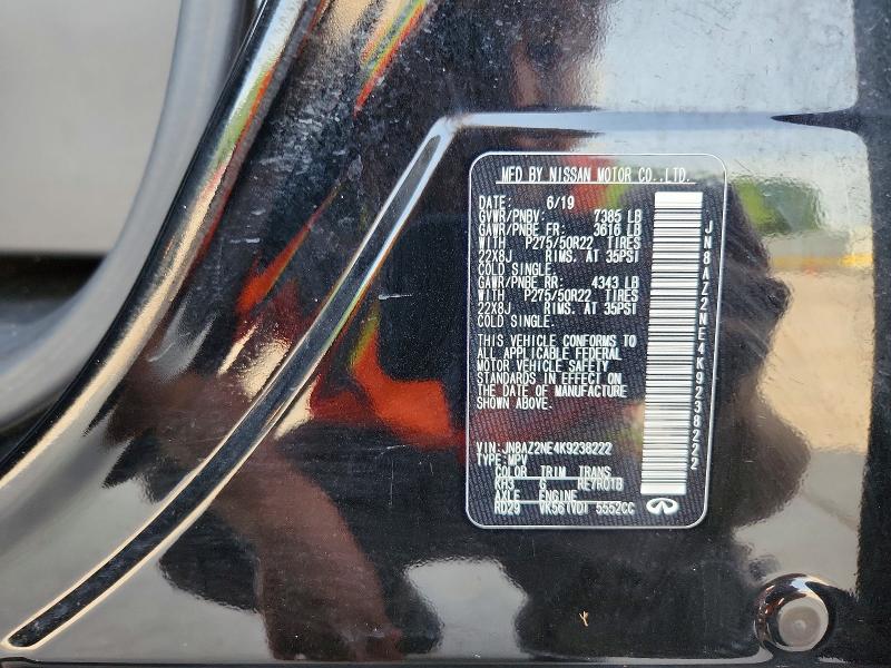 Aukcja sprzedaży 2019 Infiniti Qx80, vin: JN8AZ2NE4K9238222, numer aukcji: 52475926