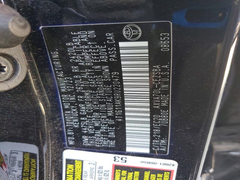 52914526 :رقم المزاد ، 4T1G11AK9RU220479 vin ، 2024 Toyota Camry مزاد بيع