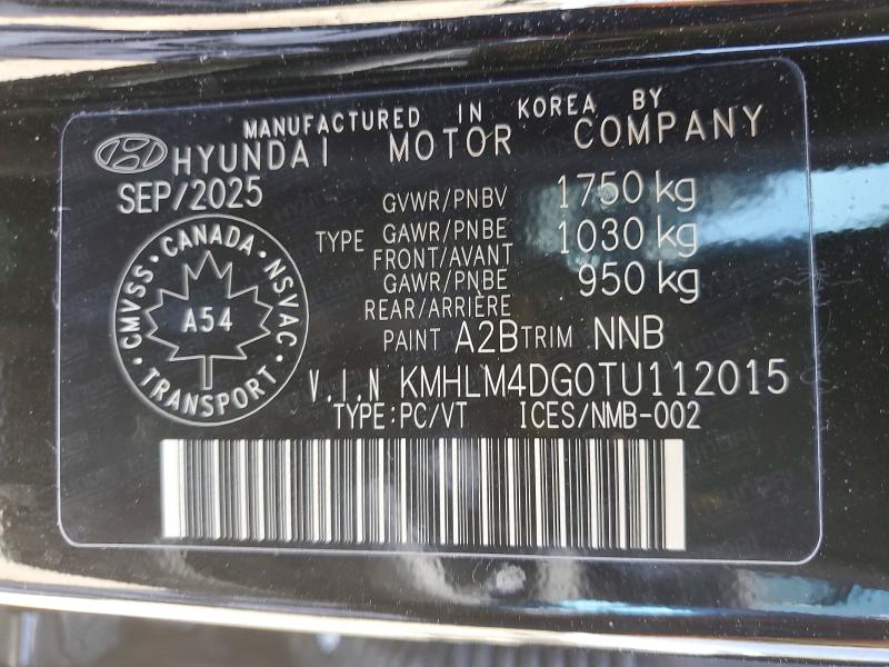 Продажа на аукционе авто 2026 Hyundai Elantra, vin: KMHLM4DG0TU112015, номер лота: 51085756