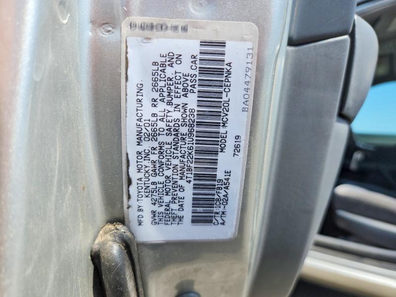 Продаж на аукціоні авто 2001 Toyota Camry, vin: 4T1BF22K61U968238, номер лоту: 52908946