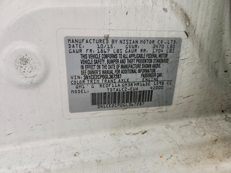 Продажа на аукционе авто 2016 Nissan Versa Note, vin: 3N1CE2CP0GL367287, номер лота: 55610366