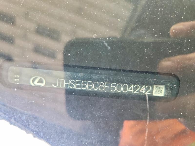 Aukcja sprzedaży 2015 Lexus Rc, vin: JTHSE5BC8F5004242, numer aukcji: 52180876