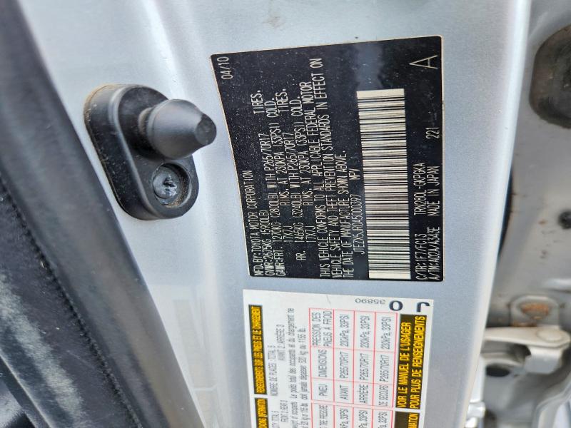 2010 Toyota 4runner მანქანა იყიდება აუქციონზე, vin: JTEZX5JR0A5000397, აუქციონის ნომერი: 54815936