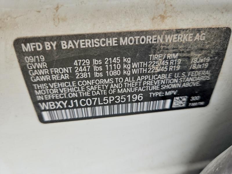 54321966 :رقم المزاد ، WBXYJ1C07L5P35196 vin ، 2020 Bmw X2 مزاد بيع