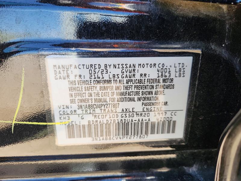 Aukcja sprzedaży 2023 Nissan Sentra, vin: 3N1AB8CV4PY277807, numer aukcji: 54204236