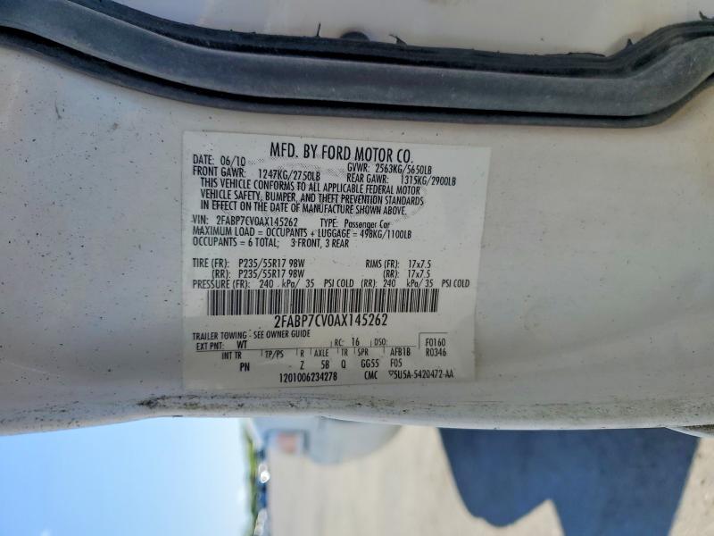 Продажа на аукционе авто 2010 Ford Crown Victoria, vin: 2FABP7CV0AX145262, номер лота: 52311516