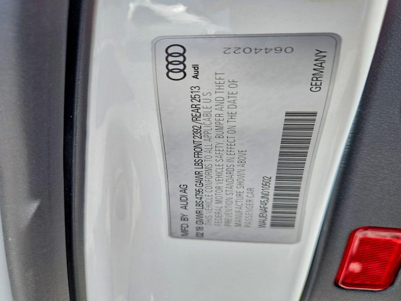 Aukcja sprzedaży 2018 Audi A4, vin: WAUENAF45JN010502, numer aukcji: 52924016