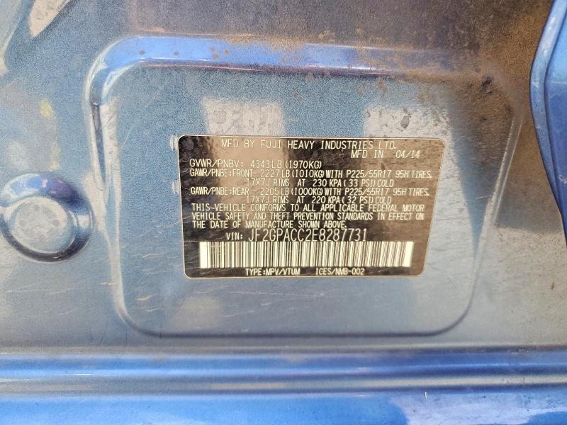 54114636 :رقم المزاد ، JF2GPACC2E8287731 vin ، 2014 Subaru Xv Crosstrek مزاد بيع