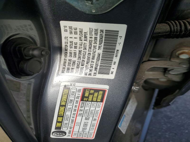 2010 Honda Civic მანქანა იყიდება აუქციონზე, vin: JHMFA3F27AS004441, აუქციონის ნომერი: 55035776