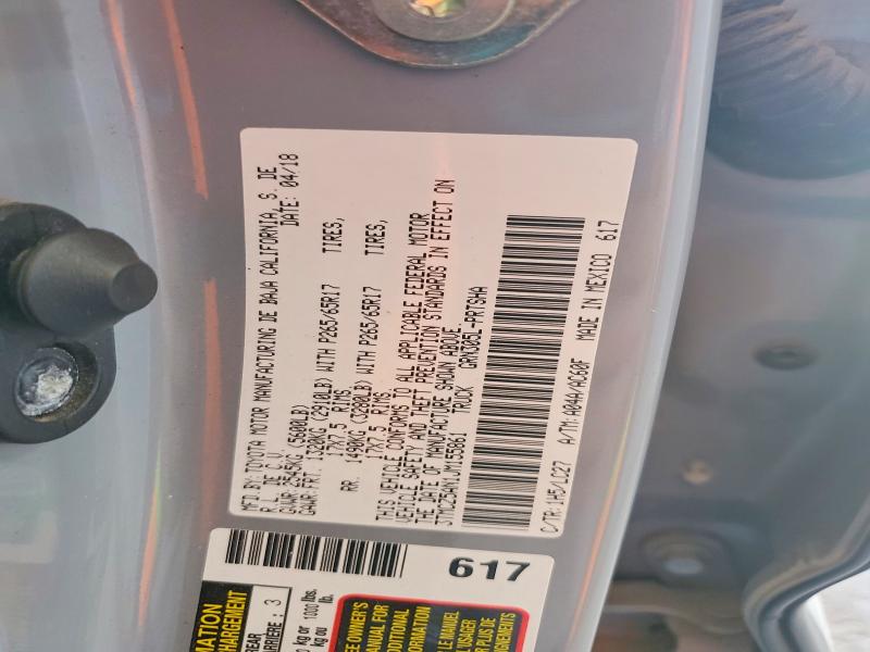 55136076 :رقم المزاد ، 3TMCZ5AN1JM155861 vin ، 2018 Toyota Tacoma مزاد بيع