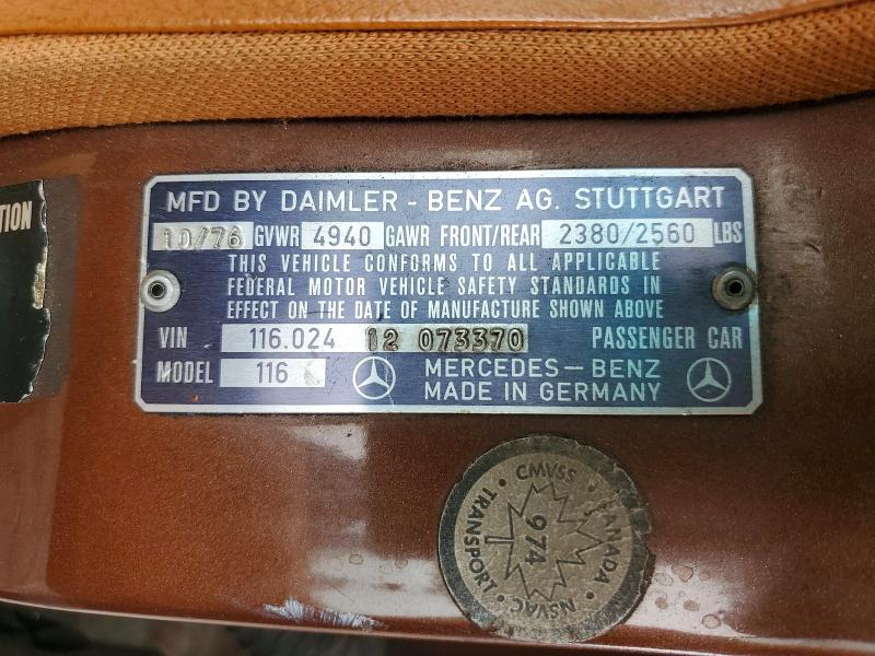Aukcja sprzedaży 1977 Mercedes-benz 280, vin: 11602412073370, numer aukcji: 55199966