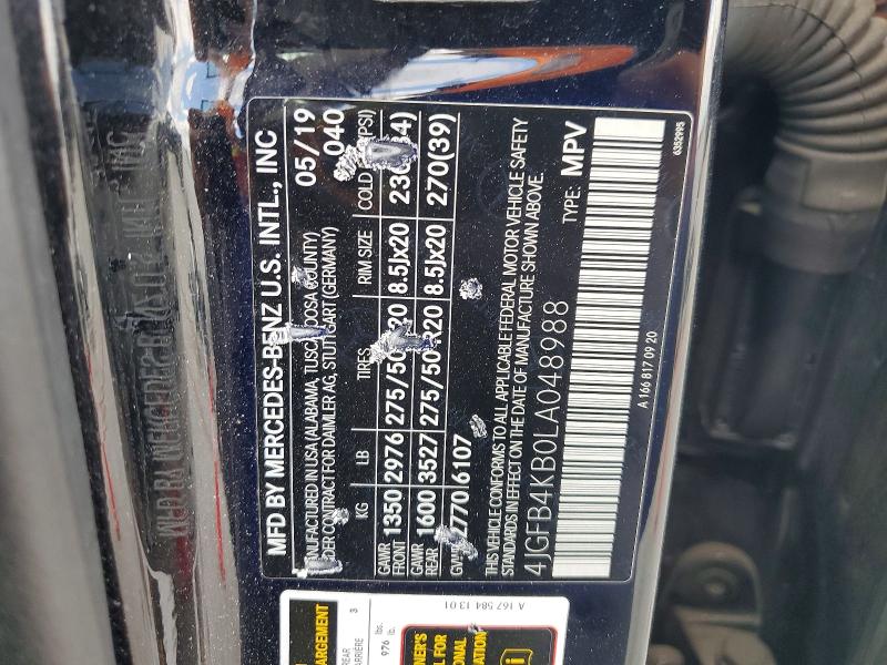 Продажа на аукционе авто 2020 Mercedes-benz Gle, vin: 4JGFB4KB0LA048988, номер лота: 54293996