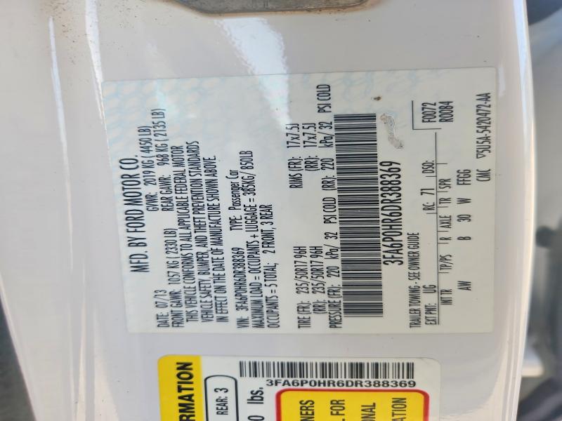 Продажа на аукционе авто 2013 Ford Fusion, vin: 3FA6P0HR6DR388369, номер лота: 51689266